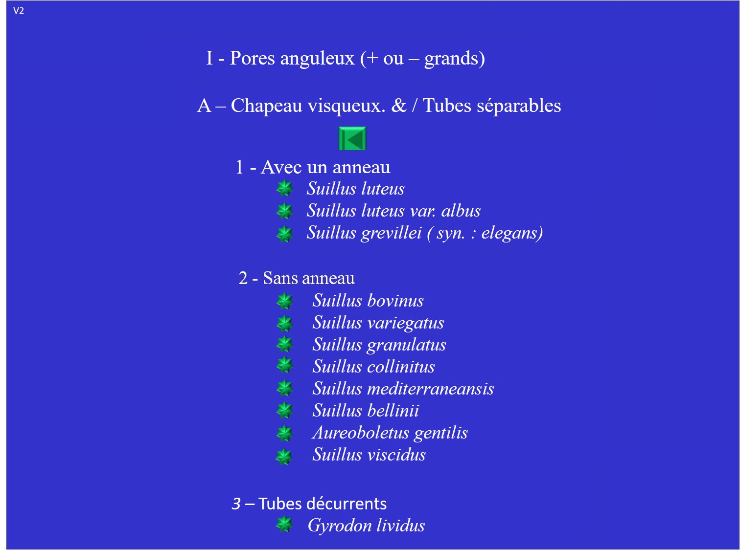 Liste I-A : les suillus