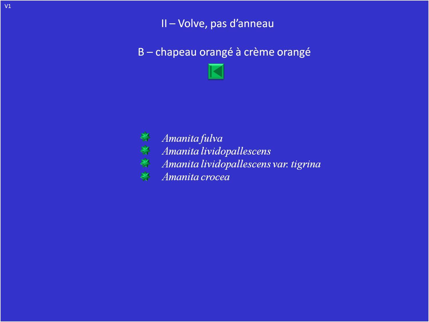 Amanites - Liste II-B:
